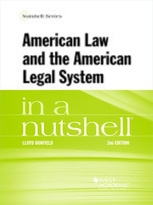 cover image of American Law and the American Legal System in a Nutshell